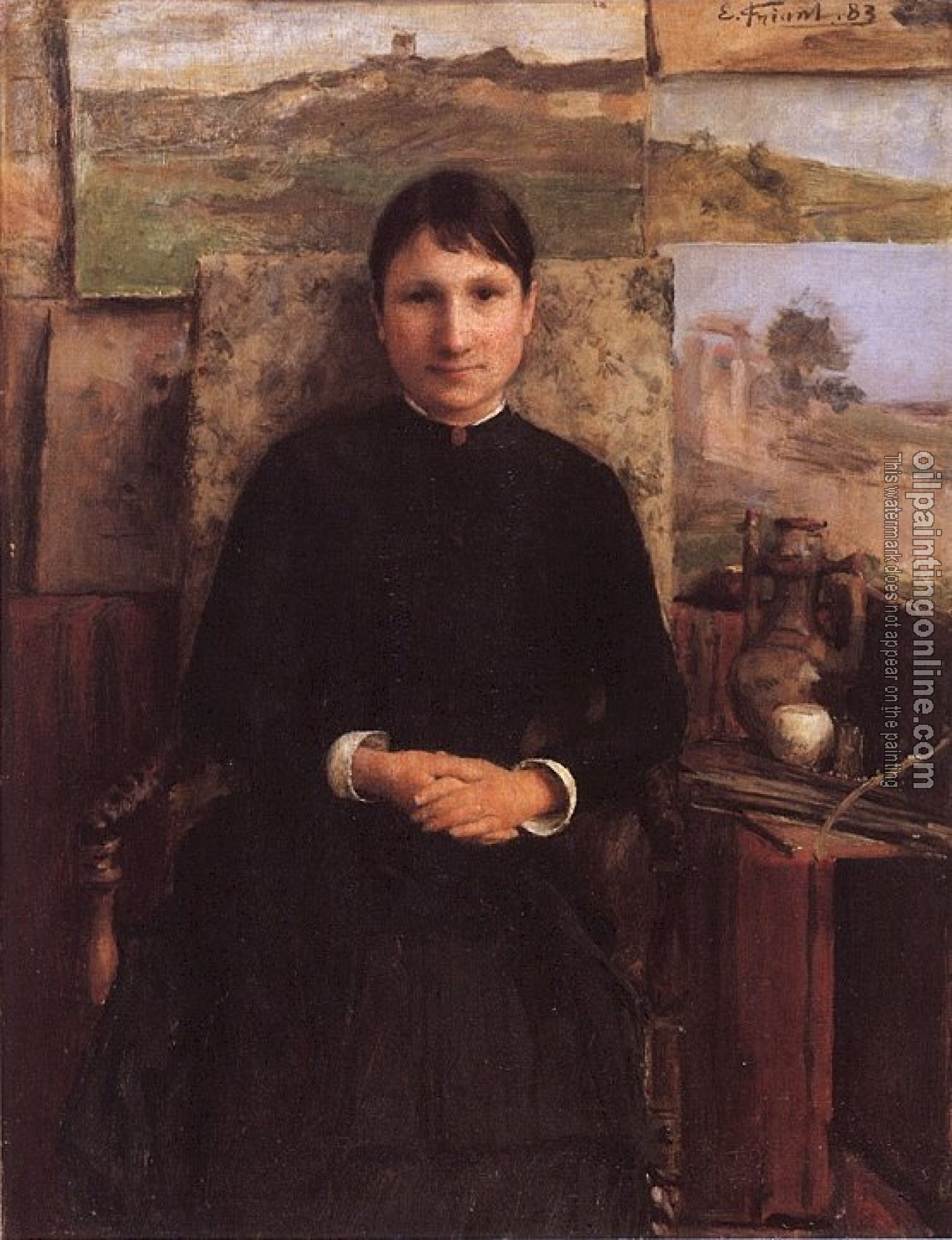 Emile Friant - Portrait de Mme Petitjean